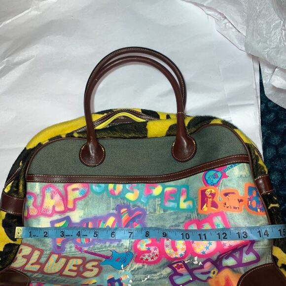 VINTAGE FRED SEGAL GRAFFITI ART MULTIMEDIA MUSIC PEACE LOVE THEME BOWLING BAG - Picture 12 of 14